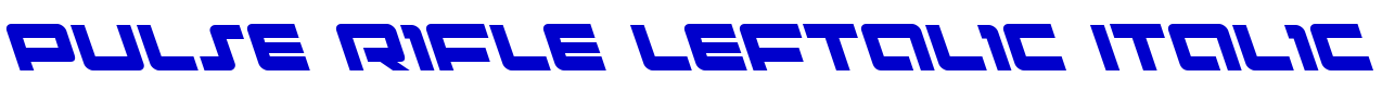 Pulse Rifle Leftalic Italic 字体